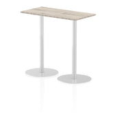 Dynamic Italia 1200 x 600mm Poseur Rectangular Table Grey Oak Top 1145mm High Leg ITL0243 DD